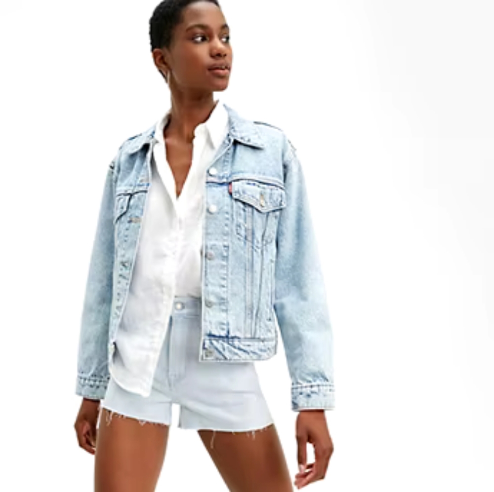 Levi's High Rise Denim Shorts Light Wash 28
